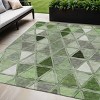 Green And Fern Green Geometric Washable Indoor Outdoor Area Rug - 2 of 4