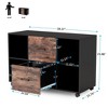 Resenkos File Cabinet, Filing Cabinet for Home Office, 2-Drawer File Cabinet, Large Mobile Filing Cabinet for Letter Size,Black - 2 of 4