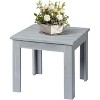 VINGLI Outdoor Adirondack Side Table, 18" Square Thick Wooden Coffee Table, Patio Side Table Conversation End Table for Patio Backyard, Garden - 4 of 4