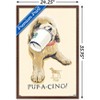 Trends International Jim Baldwin - Pup-a-cino Framed Wall Poster Prints - 3 of 4