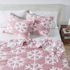 Snowflake Reversible Matelass Quilt Set with Shams - Great Bay Home - 2 of 4