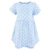 Hudson Baby Infant and Toddler Girls Cotton Dresses, Blue Butterflies - 4 of 4
