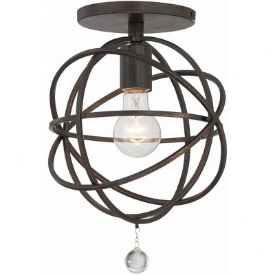 Crystorama Lighting Solaris 1 - Light Flush Mount in  English Bronze