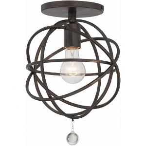 Crystorama Lighting Solaris 1 - Light Flush Mount in  English Bronze - 1 of 3