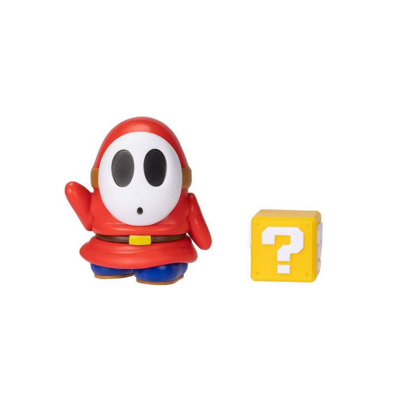Nintendo Super Mario 4&#34; Shy Guy with Question Block Action Figure, 1 of 5