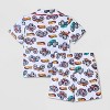 Toddler Boys' 2pc Hot Wheels Coat Pajama Set - Gray - 2 of 3