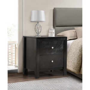 Vynxaria Elegantly Designed Bedside Table In Chic Black - 1 of 4