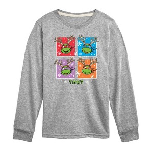 Boys' - Teenage Mutant Ninja Turtles - Reindeer Turtles Long Sleeve Graphic T-Shirt - 1 of 4