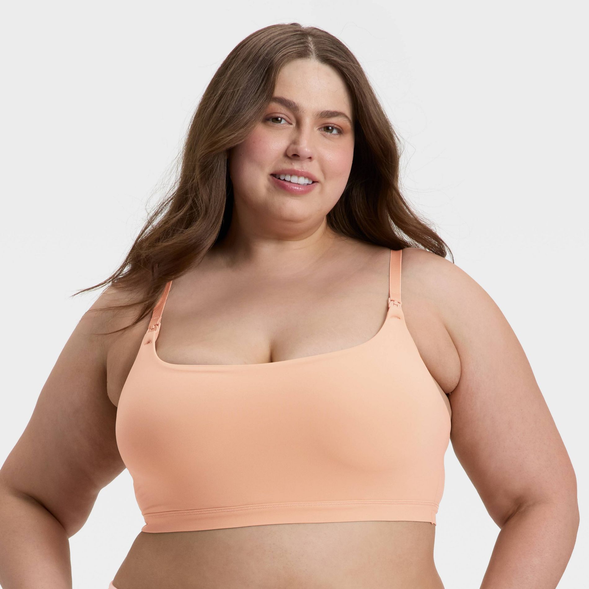 Women's Luxe Stretch Unlined Nursing Bralette - Auden™ Pearl Tan S