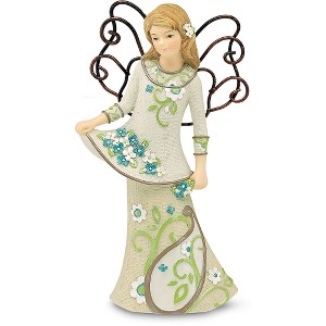 Pavilion Gift Company - Beauty - 5.5" Angel Holding Flowers - Decorative Objects - 1 of 4