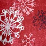classic red textured snowflake