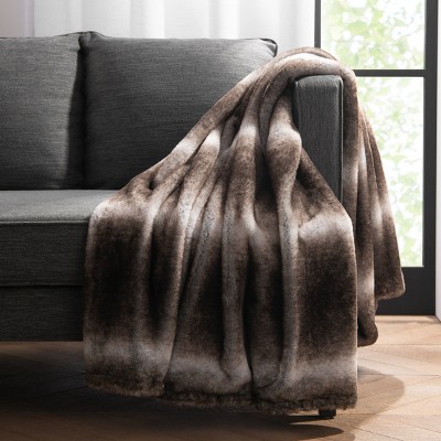 Bronze Moon Faux Fur Reversible Throw Blanket 50x70