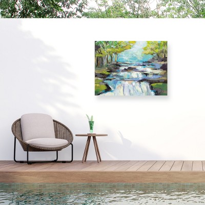 Jeanette Vertentes The Waterfall Outdoor Canvas Art
