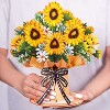 Paper Love HugePop 3D Sunflower Bouquet Pop Up Card, With Detachable Paper Bouquet, Gift for All Occasions - Jumbo 10" x 14" Cover - 2 of 4