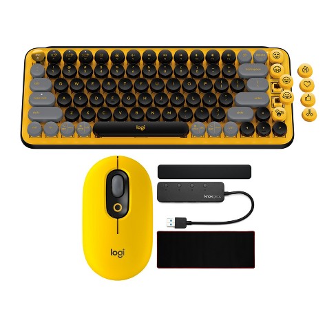 en sælger ødelagte hoste Logitech Pop Keys Wireless Mechanical Keyboard And Pop Mouse Bundle  (yellow) : Target
