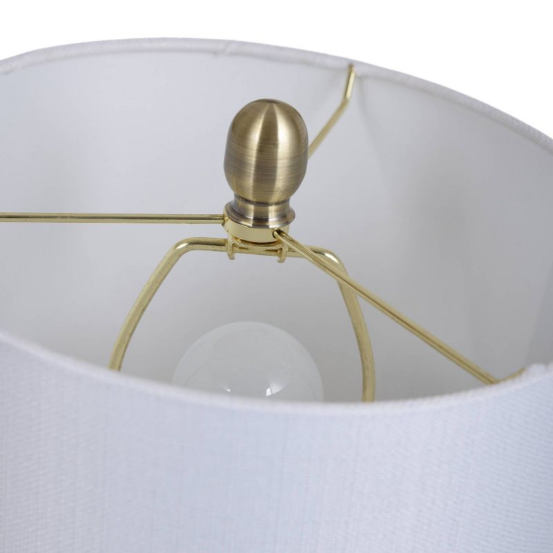 Traditional Satin Brass Table Lamp with Clear Glass Fluted Body - StyleCraft, 6 of 8