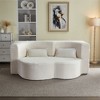 XINGHANZHENXUAN Modern Floor Sofa with 2 Pillows, Full Size Plush Corduroy Foldable Mattress for Living Room - 3 of 4