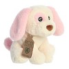 Aurora Small Peach Puppy Eco Nation Eco-Friendly Stuffed Animal White 7" - 2 of 4