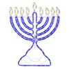 Northlight 23" LED Rope Light Commercial  Menorah - Clear/Blue - 2 of 3