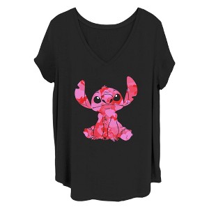 Women's Lilo & Stitch Heart Filled Stitch T-Shirt - 1 of 4
