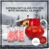 Artland Iris 90oz Hand Blown Pitcher & Set of 4 17oz Highball Glasses, Unique Bubble Design, Lead-Free Glass for Serving Beverages - 2 of 4