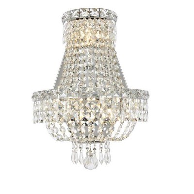 Elegant Lighting Tranquil 3 light Chrome Wall Sconce Clear Royal Cut Crystal
