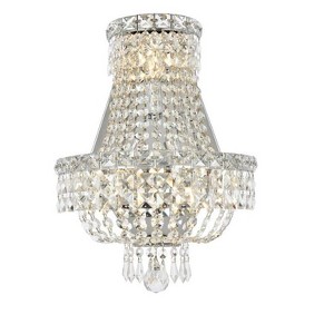 Elegant Lighting Tranquil 3 light Chrome Wall Sconce Clear Royal Cut Crystal - 1 of 4
