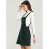 Allegra K Women's Plaid Tartan Button Decor A-Line Pinafore Overall Dress - 4 of 4