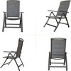 YUHAO 2PCS Adjustable High Backrest Double-Layered Textilene Fabric,Folding Patio Chairs for Camping Porch,Dark Brown - 2 of 4