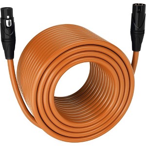 LyxPro 15 ft Red Balanced XLR Cable – 3‑Pin Male‑to‑Female Mic Cord for Studio, Live - 1 of 4