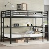 Full Over Twin Bunk Bed with Desk and Shelves - 2 of 4