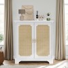 CLIHOME Vintage Sideboard Buffet Cabinet with Storage Console Table, Large Accent Cabinet Sideboard With 4 Doors - 4 of 4