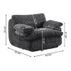 Corduroy Swivel Chair with Memory Foam for Living Room, Oversized Lounge Chair for Reading or Gaming, Fabric Floor Swivel Chair-Koiai - 4 of 4