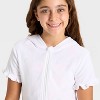 Girls' Ruffle Terry Zip-Up Swimsuit Cover-Up - Cat & Jack™ - 3 of 3