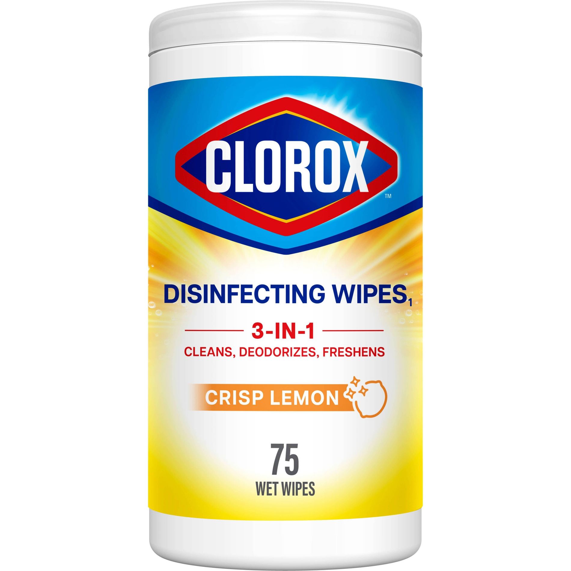 Clorox Disinfecting Bleach Free Multi-Surface Cleaning Wipes - Crisp Lemon - 75ct​