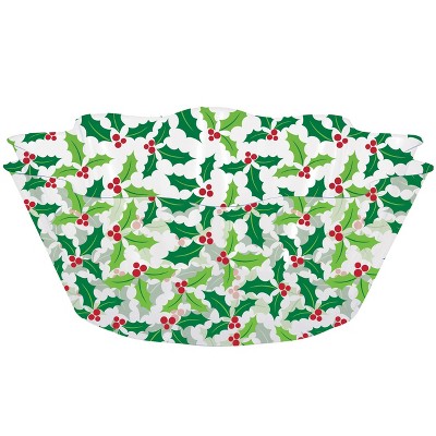 Holly Fluted Plastic Bowl Green