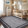 Modern Bordered Area Rug Washable Rug for Living Room - 4 of 4