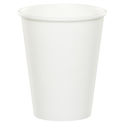 white plastic disposable cups