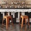 Flash Furniture Kai Commercial Grade 24" High Backless Metal Indoor-Outdoor Counter Height Stool with Poly Resin Wood Seat - 4 of 4