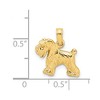 Black Bow Jewelry 14k Yellow Gold 2D Schnauzer Pendant - 4 of 4