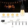 15 Bulbs 50 ft. Outdoor Solar LED Edison String Light with Remote Control - 3 of 4