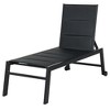 Outsunny Chaise Lounge Outdoor Pool Chair with Wheels, Five Position Recliner for Sunbathing, Suntanning, Steel Frame, Breathable Fabric - 4 of 4