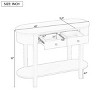 40'' Vintage Narrow Entryway Console Table with Storage Drawers & Shelf,Curved Accent Table for Small Spaces-Baofuwish - 4 of 4