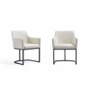 Set of 2 Serena Modern Leatherette Upholstered Dining Armchairs - Manhattan Comfort - 2 of 4