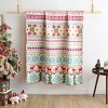 Greenland Home Fashions Fair Isle Snow Throw Blanket – 50X60 Inches, Winter Knit-Inspired Design - 2 of 4