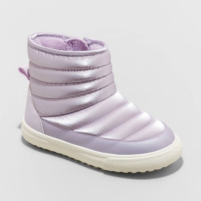 Toddler Girls' Ainsley Zipper Slip-On Booties - Cat & Jack™ Purple