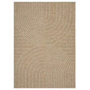 Modern Rainbow Easy Jute Area Rugs, Washable Natural Contemporary Indoor Outdoor Carpet for Living Room Farmhouse Patio Backyard RV - 1 of 4