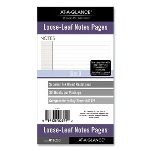 Lined Notes Pages For Planners/organizers, 6.75 X 3.75, White Sheets, Undated - 1 of 3