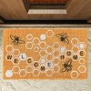 tagltd 1'6" x 2'6" Welcome Home Honeycomb Bee Rectangle Indoor and Outdoor Coir Door Welcome Mat Yellow - 3 of 3