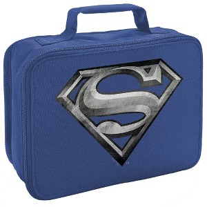 Superman Steel Logo Insulated Soft Sided Lunch Box - 1 of 4